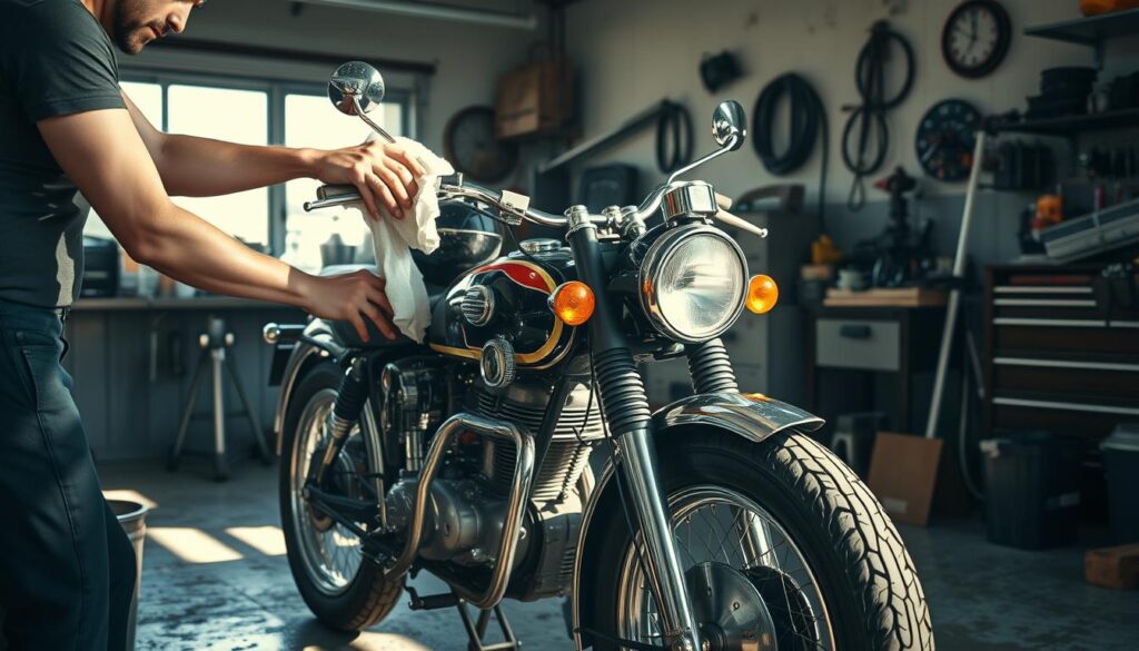 Preparing motorbike for sale Preparing motorbike for sale